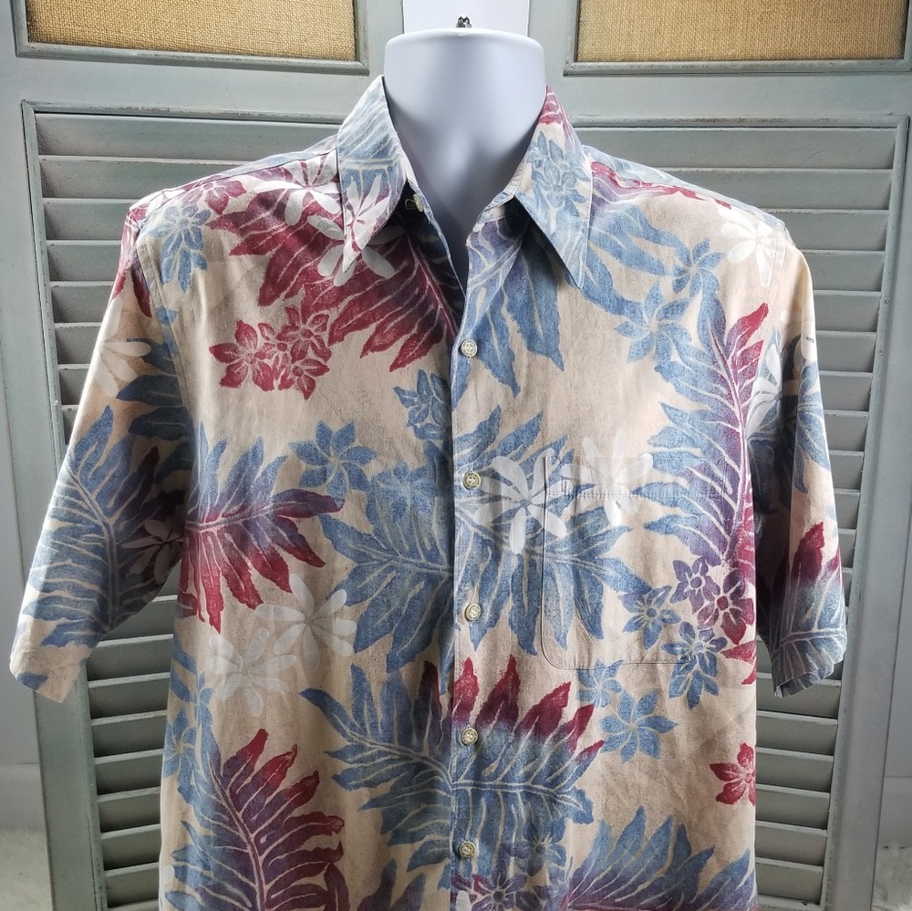 Reyn Spooner Casual Hawaii Garden Print Size Med